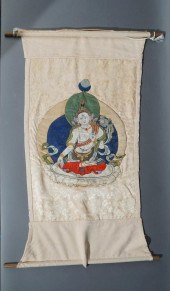 SINO-TIBETAN PIECE SILK BODDHI