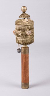SINO-TIBETAN PRAYER WHEEL LENG