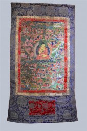 SINO-TIBETAN THANGKA DEPICTING