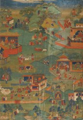SINO-TIBETAN THANKA  18th cent