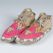 Sioux Beaded and Quilled Hide