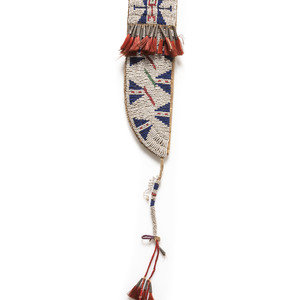 Sioux Beaded Buffalo Hide Knife