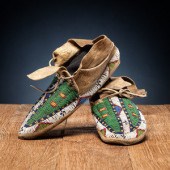 Sioux Beaded Buffalo Hide Mocc