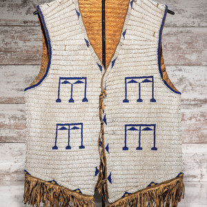 Sioux Beaded Buffalo Hide Vest