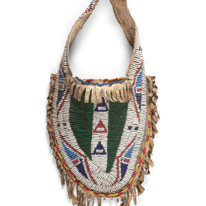 Sioux Beaded Hide Bag, Made from