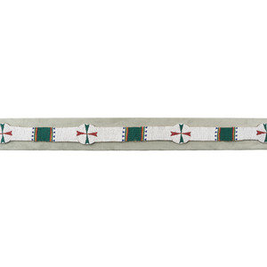 Sioux Beaded Hide Blanket Strip