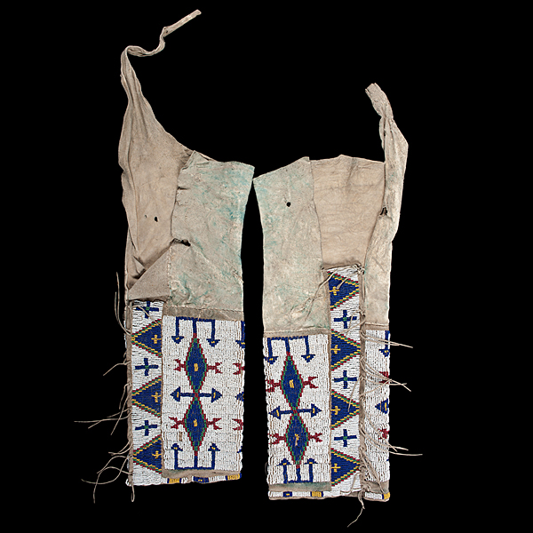 Sioux Beaded Hide Half Leggings