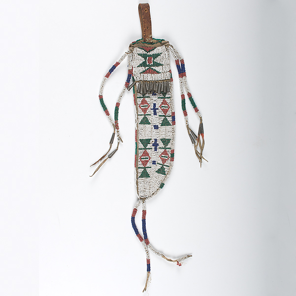 Sioux Beaded Hide Knife Sheath