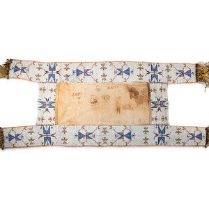 Sioux Beaded Hide Saddle Blanket,