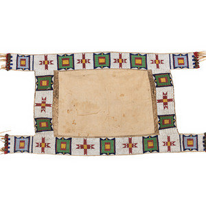 Sioux Beaded Hide Saddle Blanket