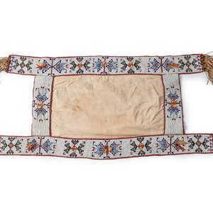 Sioux Beaded Hide Saddle Blanket