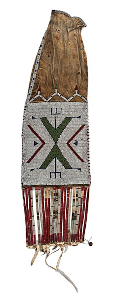 Sioux Beaded Hide Tobacco Bag