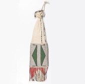 Sioux Beaded Hide Tobacco Bag