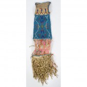 Sioux Beaded Hide Tobacco Bag