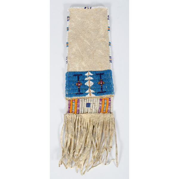Sioux Beaded Hide Tobacco Bag