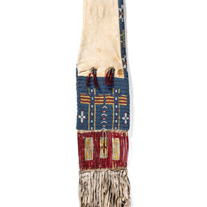 Sioux Beaded Hide Tobacco Bag, with