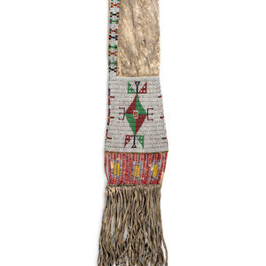 Sioux Beaded Hide Tobacco Bag