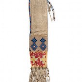 Sioux Beaded Hide Tobacco Bag