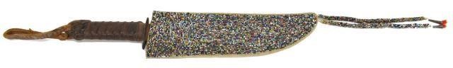 SIOUX 'CANDY CANE' BEADED SHEATH