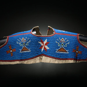 Sioux Girl's Beaded Hide Dress Yoke