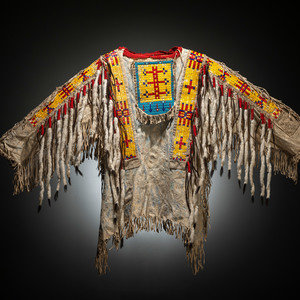 Sioux Quilled and Beaded Hide Shirt