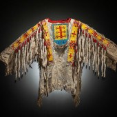 Sioux Quilled and Beaded Hide