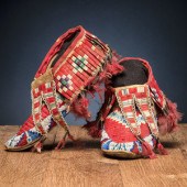Sioux Quilled and Beaded Hide