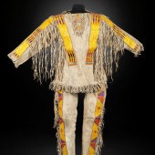 Sioux Quilled Hide Shirt and L