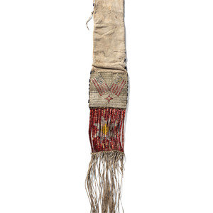 Sioux Quilled Hide Tobacco Bag,