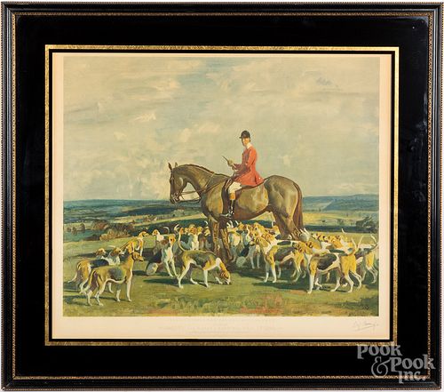 SIR ALFRED MUNNINGS SIGNED FOX HUNT