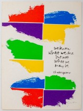 SISTER CORITA KENT "WE KNOW WH