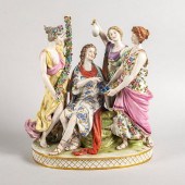 SITZENDORF FIGURAL GROUP OF FO