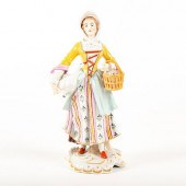 SITZENDORF FIGURINE, WOMAN WIT