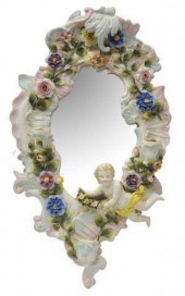 SITZENDORF PORCELAIN MIRRORED