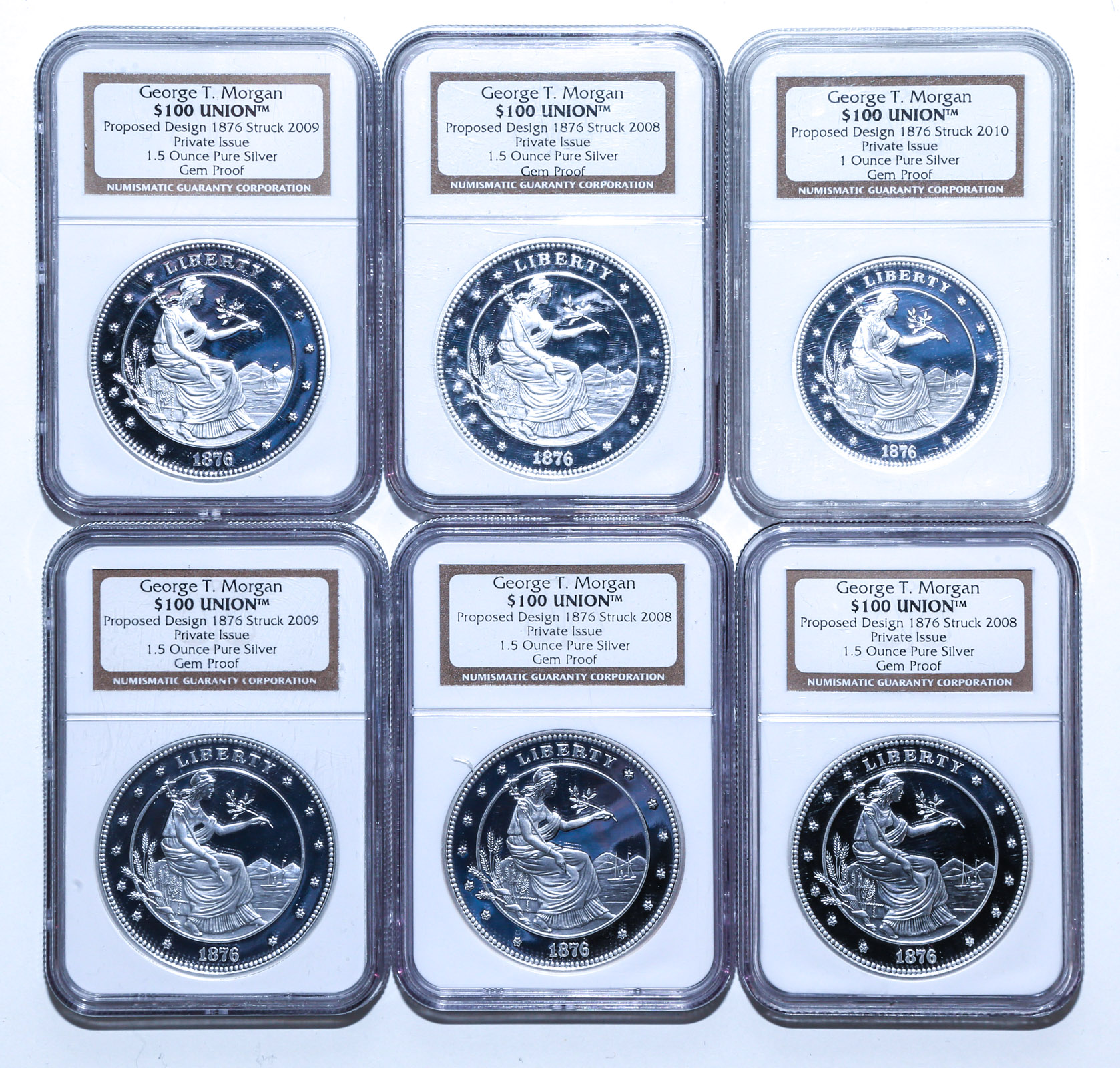 SIX - $100 UNIONS GEORGE MORGAN 1.5