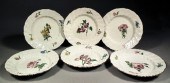 Six 18th century Tournay porce
