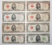 SIX 1928 $5 LEGAL TENDER & ONE