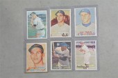 SIX 1957 TOPPS BASEBALL CARDS.