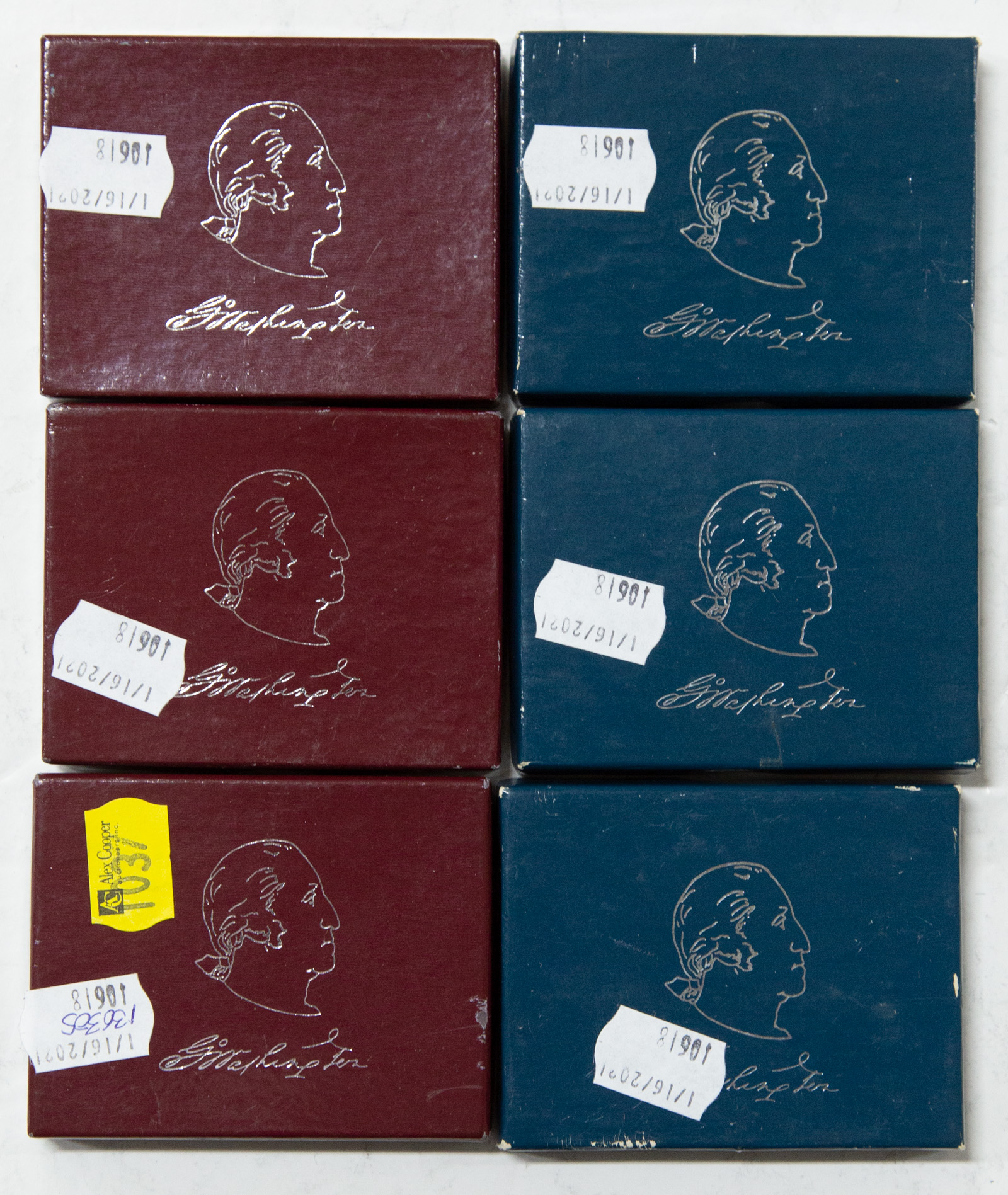 SIX 1982 SILVER GEORGE WASHINGTON
