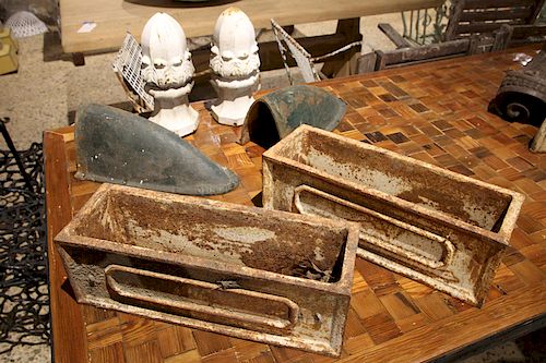 SIX 19TH C. CAST IRON ARCHITECTURAL