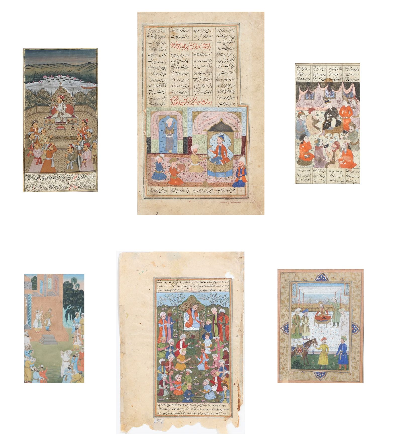 SIX 19TH CENTURY ILLUMINATED