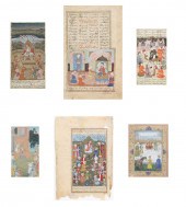 SIX 19TH CENTURY ILLUMINATED P