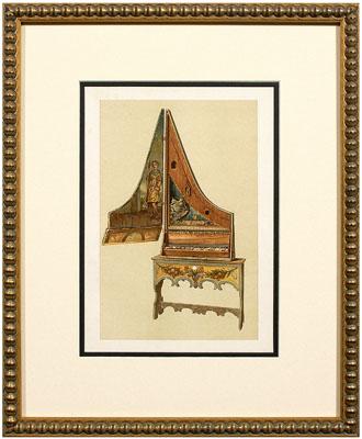 Six 19th century lithographs:
