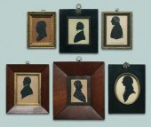 Six 19th century silhouettes,