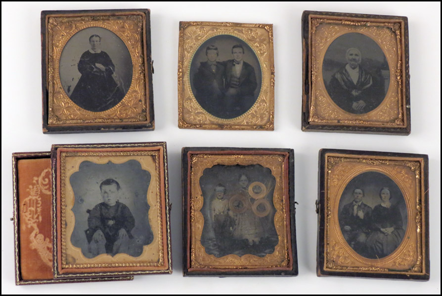 SIX 19TH CENTURY TIN TYPES.