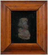 Six 19th century wax silhouett