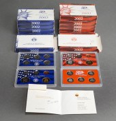 SIX 2002 U.S. MINT SILVER PROO