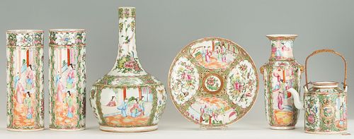 SIX (6) CHINESE EXPORT ROSE