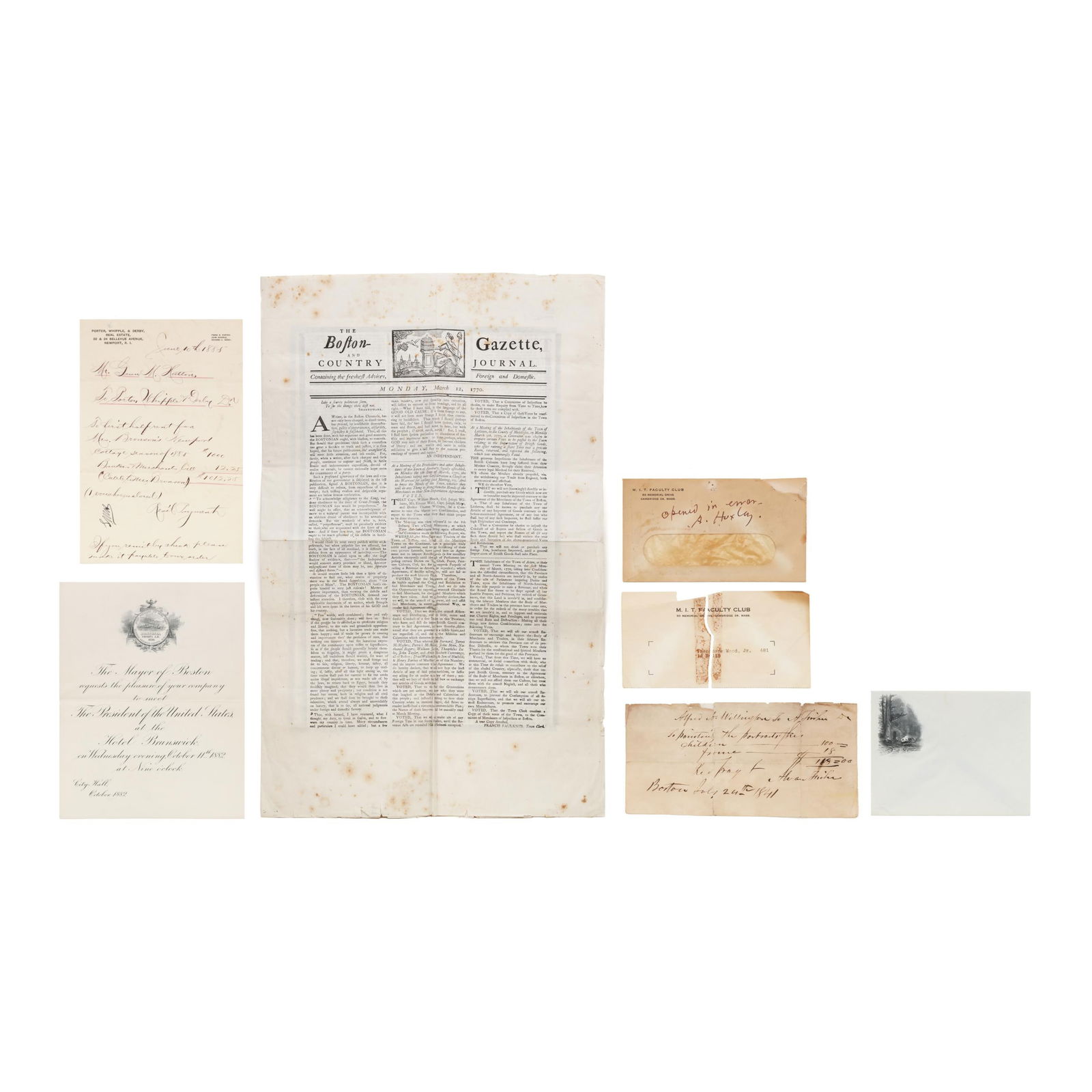 SIX (6) ITEMS OF HISTORICAL