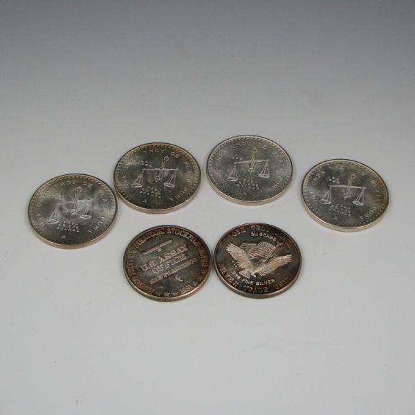 Six (6) troy ounces of silver